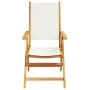 Sillas de jardín 2 uds madera maciza acacia y tela crema blanco by , Garden chairs - Ref: Foro24-367657, Price: 151,36 €, Dis...