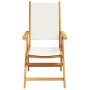 Sillas de jardín 2 uds madera maciza acacia y tela crema blanco von , Gartenstühle - Ref: Foro24-367657, Preis: 154,52 €, Rab...