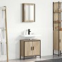 Juego de muebles de baño 2 pcs Marrón 60 x 30 x 60 cm