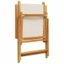 Sillas de jardín 2 uds madera maciza acacia y tela crema blanco by , Garden chairs - Ref: Foro24-367657, Price: 151,36 €, Dis...