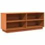 Mueble zapatero madera maciza de pino marrón cera 110x34x45 cm by , Shoe racks and shoe organizers - Ref: Foro24-847123, Pric...