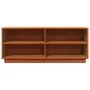 Mueble zapatero madera maciza de pino marrón cera 110x34x45 cm by , Shoe racks and shoe organizers - Ref: Foro24-847123, Pric...