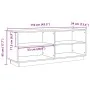 Mueble zapatero madera maciza de pino marrón cera 110x34x45 cm by , Shoe racks and shoe organizers - Ref: Foro24-847123, Pric...