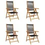 Sillas de jardín reclinables 4 uds madera maciza acacia negro von , Gartenstühle - Ref: Foro24-3214529, Preis: 325,41 €, Raba...
