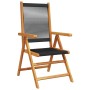 Sillas de jardín reclinables 4 uds madera maciza acacia negro by , Garden chairs - Ref: Foro24-3214529, Price: 306,20 €, Disc...