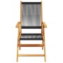 Sillas de jardín reclinables 4 uds madera maciza acacia negro by , Garden chairs - Ref: Foro24-3214529, Price: 306,20 €, Disc...