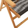 Sillas de jardín reclinables 4 uds madera maciza acacia negro by , Garden chairs - Ref: Foro24-3214529, Price: 306,20 €, Disc...