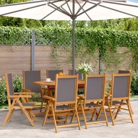 Gartenliegen 8 Stück Stoff Massivholz Anthrazit von , Gartenstühle - Ref: Foro24-3214543, Preis: 573,78 €, Rabatt: %