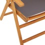 Sillas de jardín reclinables 8 uds tela madera maciza antracita by , Garden chairs - Ref: Foro24-3214543, Price: 589,03 €, Di...