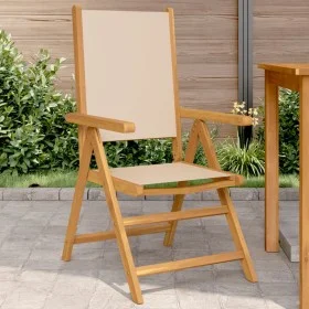 Gartenstühle 2 Stück Massivholz Akazie und beige Stoff von , Gartenstühle - Ref: Foro24-367660, Preis: 151,42 €, Rabatt: %