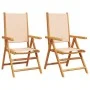 Gartenstühle 2 Stück Massivholz Akazie und beige Stoff von , Gartenstühle - Ref: Foro24-367660, Preis: 151,42 €, Rabatt: %