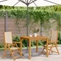 Gartenstühle 2 Stück Massivholz Akazie und beige Stoff von , Gartenstühle - Ref: Foro24-367660, Preis: 151,42 €, Rabatt: %