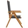 8 Stück verstellbare Gartenstühle aus PE-Rattan und massivem Holz in Schwarz von , Gartenstühle - Ref: Foro24-3214522, Preis:...