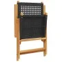 8 Stück verstellbare Gartenstühle aus PE-Rattan und massivem Holz in Schwarz von , Gartenstühle - Ref: Foro24-3214522, Preis:...