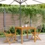 Bistrostühle, 2 Stück Massivholz Akazie Rattan PE Grau von , Gartenstühle - Ref: Foro24-367676, Preis: 80,92 €, Rabatt: %
