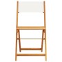 Bistrostühle, 2 Stück Massivholz Akazie und cremeweißer Stoff von , Gartenstühle - Ref: Foro24-367681, Preis: 76,85 €, Rabatt: %