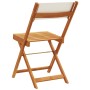 Bistrostühle, 2 Stück Massivholz Akazie und cremeweißer Stoff von , Gartenstühle - Ref: Foro24-367681, Preis: 76,85 €, Rabatt: %