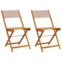 Bistrostühle, 2 Stück Massivholz Akazie und Stoff in Grau-Taupe-Farbe von , Gartenstühle - Ref: Foro24-367683, Preis: 85,70 €...