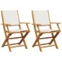 Gartenstühle 2 Stück Massivholz Akazie und cremeweißer Stoff von , Gartenstühle - Ref: Foro24-367669, Preis: 115,34 €, Rabatt: %