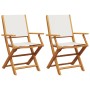 Gartenstühle 2 Stück Massivholz Akazie und cremeweißer Stoff von , Gartenstühle - Ref: Foro24-367669, Preis: 115,34 €, Rabatt: %