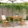 Gartenstühle 2 Stück Massivholz Akazie und cremeweißer Stoff von , Gartenstühle - Ref: Foro24-367669, Preis: 115,34 €, Rabatt: %