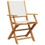 Gartenstühle 2 Stück Massivholz Akazie und cremeweißer Stoff von , Gartenstühle - Ref: Foro24-367669, Preis: 115,34 €, Rabatt: %