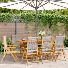 Sillas de jardín reclinables 8 uds madera maciza acacia gris by , Garden chairs - Ref: Foro24-3214534, Price: 654,50 €, Disco...