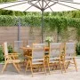 8 verstellbare Gartenstühle aus massivem Akazienholz in Grau von , Gartenstühle - Ref: Foro24-3214534, Preis: 654,48 €, Rabat...