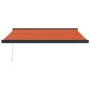 Retractable aluminum awning with orange and brown fabric, 3.5x2.5 m. by , Awnings - Ref: Foro24-3154567, Price: 515,69 €, Dis...
