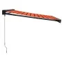 Retractable aluminum awning with orange and brown fabric, 3.5x2.5 m. by , Awnings - Ref: Foro24-3154567, Price: 515,69 €, Dis...