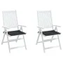 Gartensesselkissen 2 Stück aus schwarzem Oxford-Stoff 50x50x3 cm von , Kissen für Stühle und Sofas - Ref: Foro24-47603, Preis...