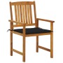 Garden chairs with cushions, 2 units, solid acacia wood. by , Garden chairs - Ref: Foro24-3061181, Price: 158,06 €, Discount: %