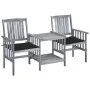 Gartenstühle mit Tisch und Kissen aus massivem Akazienholz. von , Gartensets - Ref: Foro24-3061309, Preis: 164,16 €, Rabatt: %