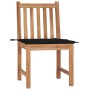 Sillas de jardín 2 unidades madera maciza de teca con cojines de , Sillas de jardín - Ref: Foro24-3062923, Precio: 239,89 €