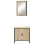 Juego de muebles de baño 2 pcs Marrón 60 x 30 x 60 cm