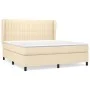 Box spring bed with cream-colored fabric mattress 180x200 cm by , Beds and slatted bases - Ref: Foro24-3128146, Price: 646,29...