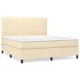 Box spring bed with cream-colored fabric mattress 180x200 cm by , Beds and slatted bases - Ref: Foro24-3141958, Price: 633,36...