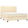 Box spring bed with cream-colored fabric mattress 180x200 cm by , Beds and slatted bases - Ref: Foro24-3141958, Price: 633,36...