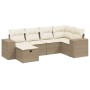 Juego de sofás jardín con cojines 6 pzas ratán sintético beige de , Conjuntos de jardín - Ref: Foro24-3264414, Precio: 428,00...