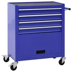Tool cart with 4 blue steel drawers by vidaXL, Cargo forklifts - Ref: Foro24-147188, Price: 217,15 €, Discount: %