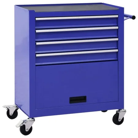 Werkzeugwagen mit 4 blauen Stahlschubladen von vidaXL, Lastenstapler - Ref: Foro24-147188, Preis: 217,11 €, Rabatt: %