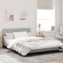 Bed frame with light gray velvet headboard 140x190cm by , Beds and slatted bases - Ref: Foro24-3207843, Price: 201,08 €, Disc...