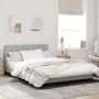 Bed frame with light gray velvet headboard 140x190cm by , Beds and slatted bases - Ref: Foro24-3207843, Price: 198,08 €, Disc...