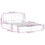 Bed frame with light gray velvet headboard 140x190cm by , Beds and slatted bases - Ref: Foro24-3207843, Price: 198,08 €, Disc...