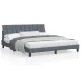 Bettgestell mit dunkelgrauem Samtkopfteil 180x200 cm von , Betten und Lattenroste - Ref: Foro24-3207862, Preis: 256,28 €, Rab...