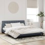 Bed frame with dark gray velvet headboard 180x200 cm by , Beds and slatted bases - Ref: Foro24-3207862, Price: 257,04 €, Disc...