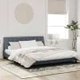 Bettgestell mit dunkelgrauem Samtkopfteil 180x200 cm von , Betten und Lattenroste - Ref: Foro24-3207862, Preis: 256,28 €, Rab...