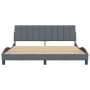 Estructura cama con cabecero terciopelo gris oscuro 180x200 cm de , Camas y somieres - Ref: Foro24-3207862, Precio: 257,04 €,...