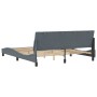 Bed frame with dark gray velvet headboard 180x200 cm by , Beds and slatted bases - Ref: Foro24-3207862, Price: 257,04 €, Disc...