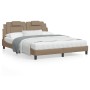 Estructura de cama cabecero cuero sintético capuchino 160x200cm de , Camas y somieres - Ref: Foro24-3208107, Precio: 222,91 €...
